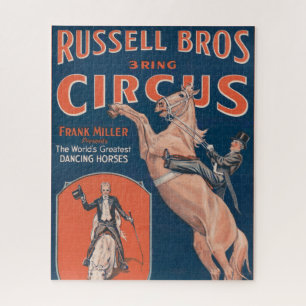 Quebra-cabeça Vintage Russell Brothers Circus Poster.
