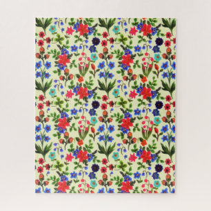 Quebra-cabeça Vintage Rustic Summer Wildflower Garden Watercolor
