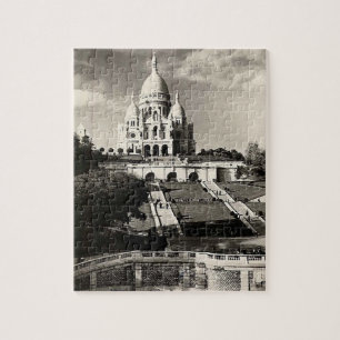 Quebra-cabeça Vintage Sacré-Coeur de Montmartre em Paris