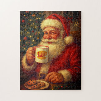 Quebra-cabeça Vintage Santa Christmas Puzzle
