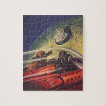 Vintage Science Fiction, Futurística City on Moon