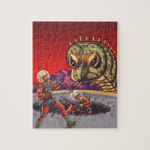 Quebra-cabeça Vintage Science Fiction Giant Centipede Insect War
