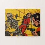 Quebra-cabeça Vintage Science Fiction Quic Art<br><div class="desc">Horror espacial - Vintage Science Ficage Comic Art Vintage Science Ficting, Horror, and Fantasy Illustration Art. Uma coleção fantástica de arte retro em quadrinhos disponível em t-shirts, chapéus, imãs de geladeira, pinos, botões, aventais, cartões postais, cobrir, pranchas, toalhas, frascos de decorador, canecas, água, e muitos mais emocionantes ideias de presentes....</div>