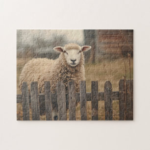 Quebra-cabeça Vintage Sheep Sepia