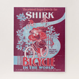 Quebra-cabeça Vintage Shirk Bicycle Advertisement cerca de 1890