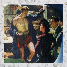 Quebra-cabeça Vintage Sports Boxing, Boxer Saindo do Anel