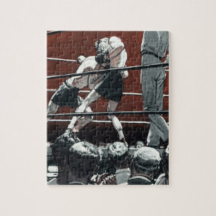 Quebra-cabeça Vintage Sports Boxing, Boxers lutam no Anel