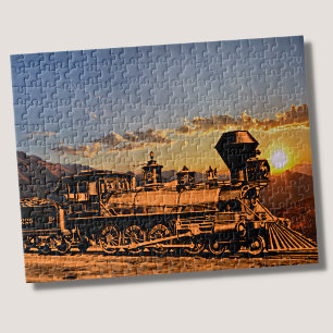Quebra-cabeça Vintage Steam Train Engine CPRR 229