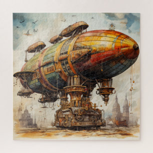 Quebra-cabeça Vintage Steampunk Zeppelin (1)