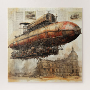 Quebra-cabeça Vintage Steampunk Zeppelin (3)