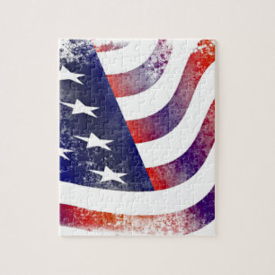 Quebra-cabeça Vintage Style American Flag