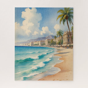 Quebra-cabeça Vintage Style Monte Carlo Beach Viagem