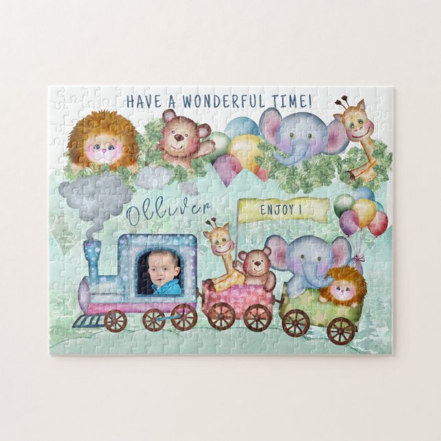 Quebra-cabeça Vintage Train Transport Birthday (Horizontal)