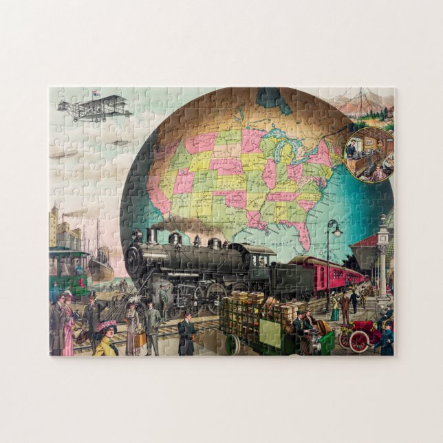 Quebra-cabeça Vintage Transportation  (Horizontal)