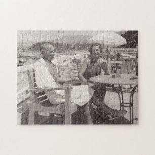 Quebra-cabeça Vintage travel old sepia photo Cannes France 1930s