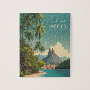 Quebra-cabeça Vintage Tulum Viagem do México