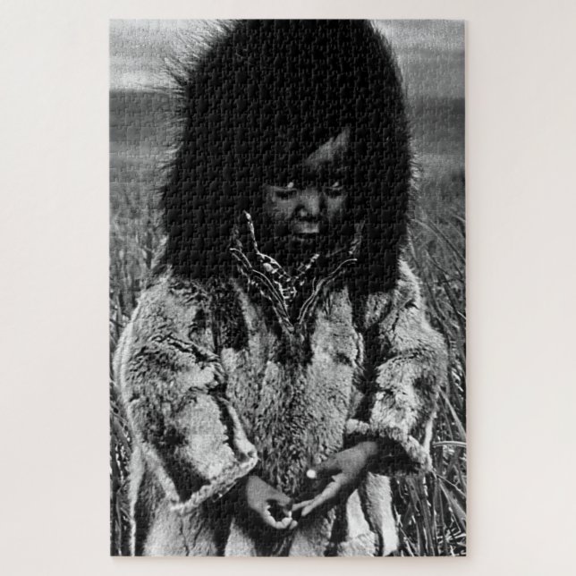 Quebra-cabeça Vintage USA Alaska eskimo boy (Vertical)