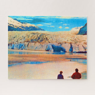 Quebra-cabeça Vintage USA Alaska Mendenhall glacier Juneau