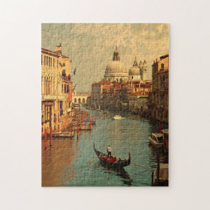 Quebra-cabeça Vintage Veneza: Um Cartão-postal de Eterno