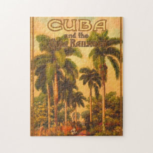 Quebra-cabeça Vintage Viagem cubano - Ferrovia cubana