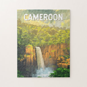 Quebra-cabeça Vintage Viagem da ilustração dos Camarões