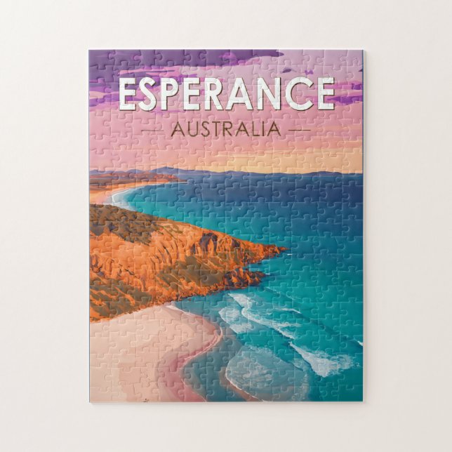 Quebra-cabeça Vintage Viagem de Esperança na Austrália (Vertical)