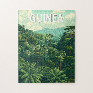 Quebra-cabeça Vintage Viagem de Ilustração da Guiné