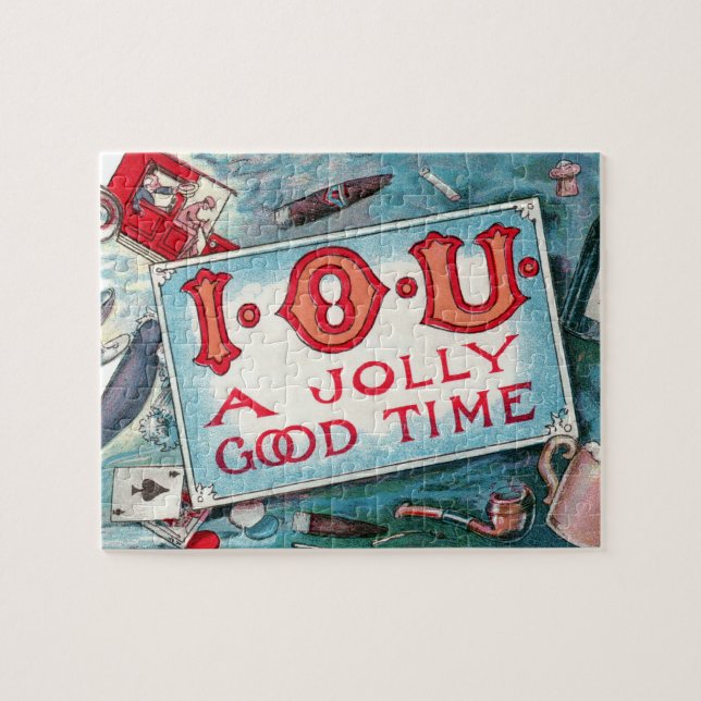 Quebra-cabeça Vintage Vices Party, Jogo Bebendo Fumando (Horizontal)