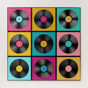Quebra-cabeça Vintage Vinyl Records - Informações Retroativas