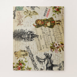 Quebra-cabeça Vintage vitoriana Papais noeis de Natal vitorianos