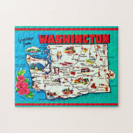 Quebra-cabeça Vintage Washington Map