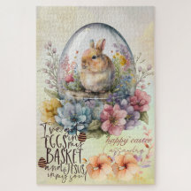 Vintage Watercolor Rabbit Rustic Easter Egeu Flora