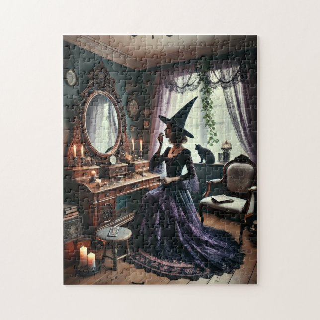 Quebra-cabeça Vintage Witchy Enchanting Gothup Time (Vertical)
