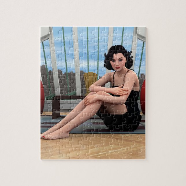 Quebra-cabeça Vintage Woman (Vertical)