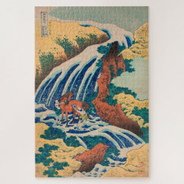 Quebra-cabeça Vintage Woodblock Yamato Horse Waterfall