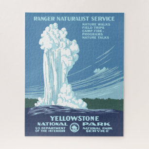 Quebra-cabeça Vintage Yellowstone WPA antiga fé