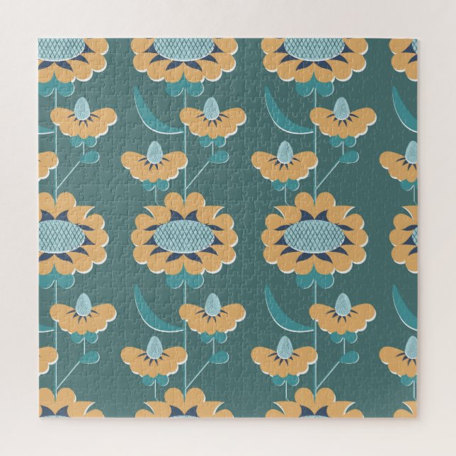 Quebra-cabeça Vintagem Geométrica: Motif Náutico Têxtil (Vertical)