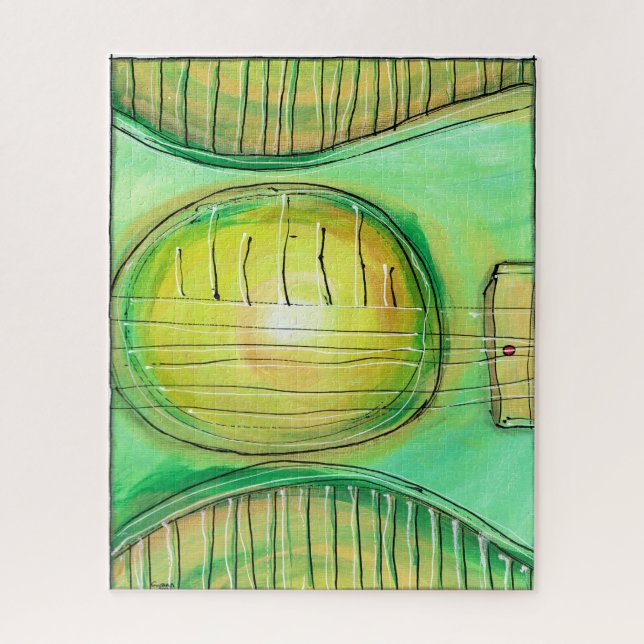 Quebra-cabeça Violão Verde 2 (Vertical)