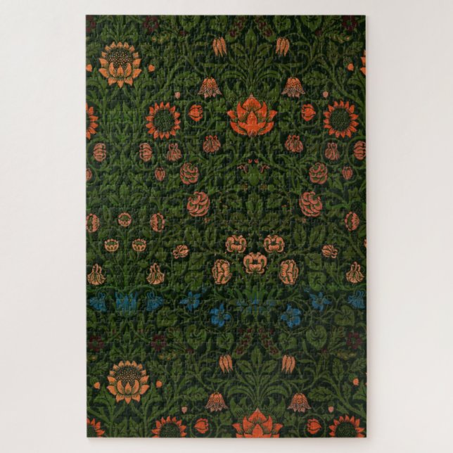 Quebra-cabeça Violet e Columbine (por William Morris) (Vertical)