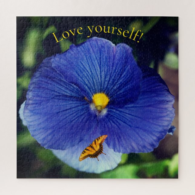 Quebra-cabeça violeta azul amornado (Vertical)