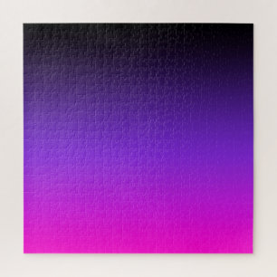 Quebra-cabeça Violeta Azul Preta e Mânre Rosa Neon