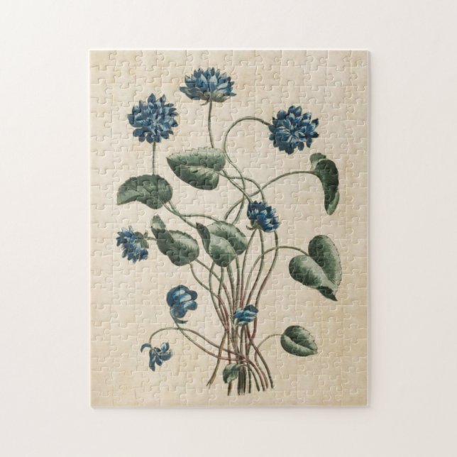 Quebra-cabeça Violetas Florais Botânicas Vintage (Vertical)