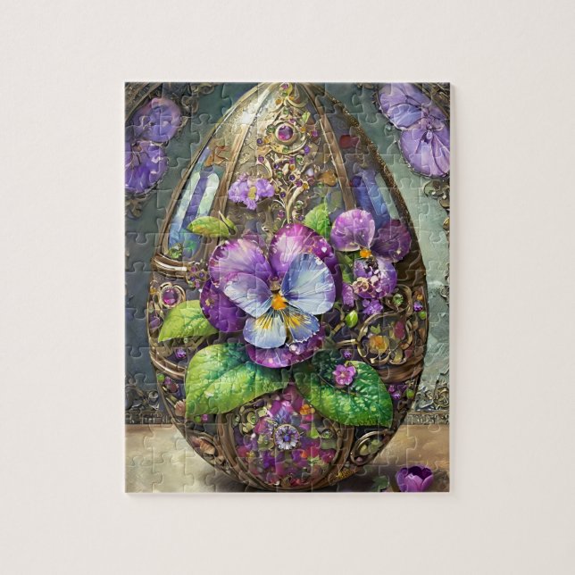 Quebra-cabeça Violetas Pé de Pássaro em Flor Flores Silvestres O (Vertical)