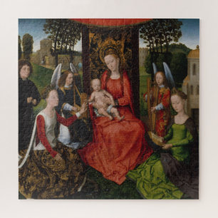 Quebra-cabeça Virgem e Criança com Santos Catherine de Alexandr