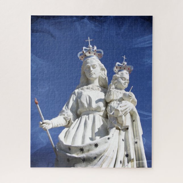 Quebra-cabeça Virgem Maria com Cristo de Jesus bebê na Bolívia (Vertical)