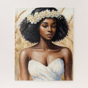 Quebra-cabeça Virgo Black Woman Watercolor