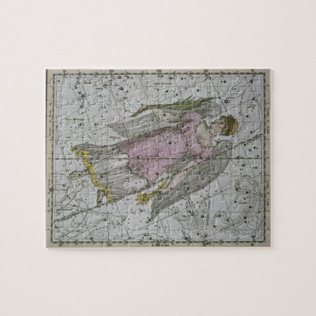 Quebra-cabeça Virgo, "de um atlas celestial", bar. em 1822 (col (Horizontal)