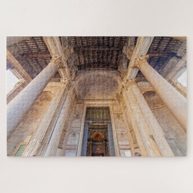 Quebra-cabeça Visão ampla da entrada do Panteão, Roma, Itália (Horizontal)