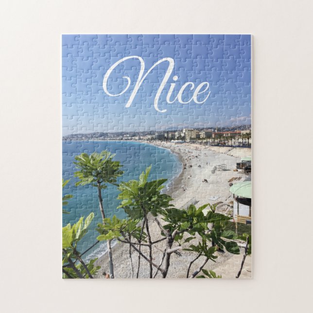 Quebra-cabeça Visão da Riviera Francesa em Nice França  (Vertical)