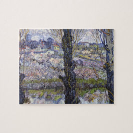 Quebra-cabeça Visão de Arles, Pomares Flores de van Gogh